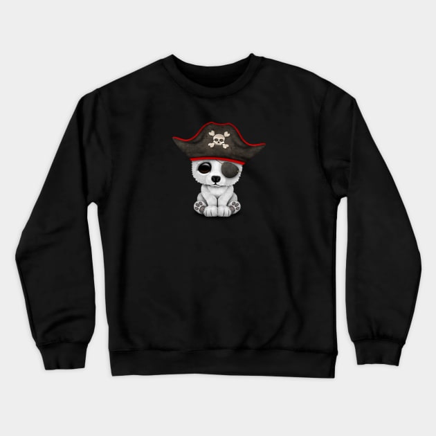 Cute Baby Polar Bear Pirate Crewneck Sweatshirt by jeffbartels